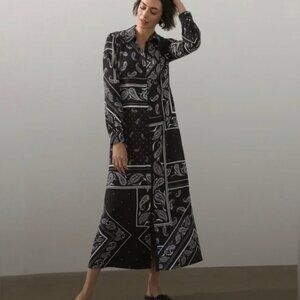 Chico's Monochrome Paisley Maxi Dress